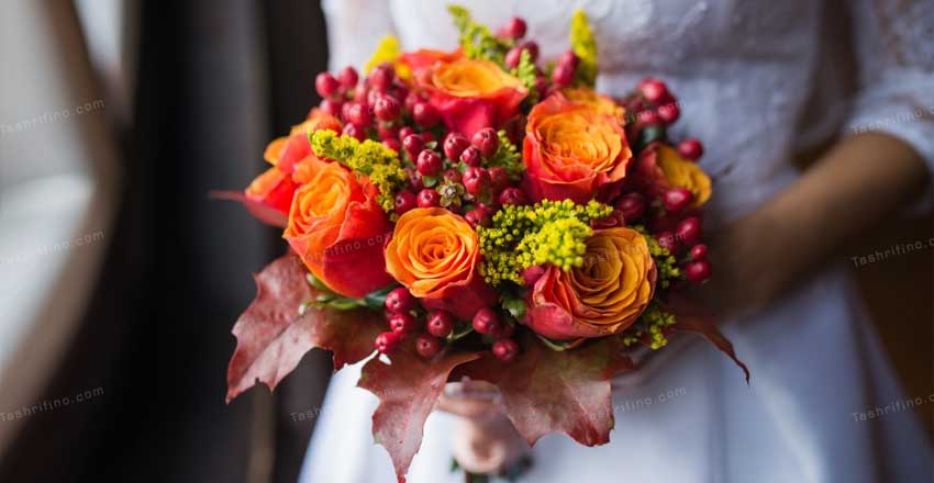دسته گل پاییزی عروس - مدل های دسته گل عروس جدید 2020